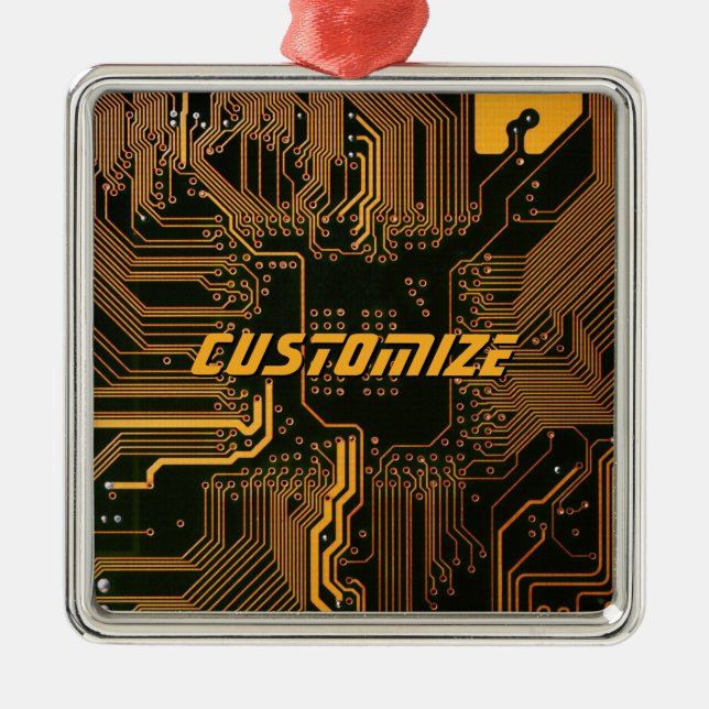 Ornamento De Metal Conselho de Circuito Laranja de PCBs Personalizado (Frente)