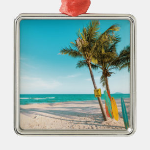 Ornamento De Metal Conselhos de surf no travesseiro decorativo de pra