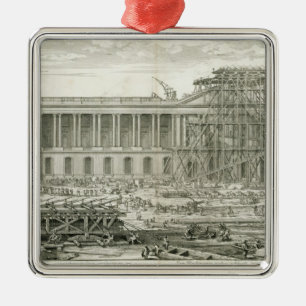 Ornamento De Metal Construção da entrada principal do Louvre, Paris