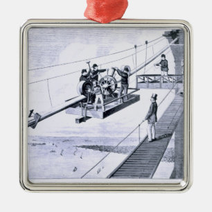 Ornamento De Metal Construção da ponte de Brooklyn, New York (litho