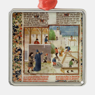 Ornamento De Metal Construção de uma casa