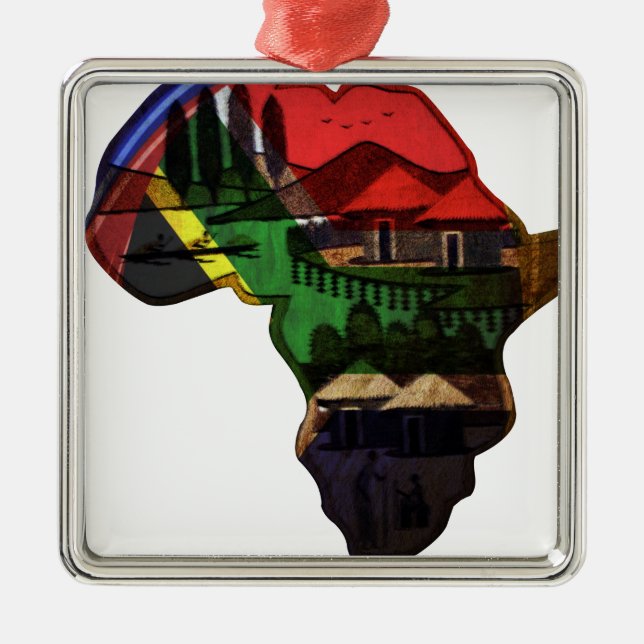 Ornamento De Metal continente africano (Frente)