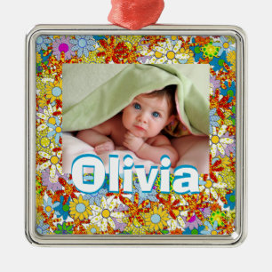 Ornamento De Metal Cor Brilhante Moderna do Padrão Floral