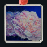 Ornamento De Metal Cor-de-água branca azul-rosa, elegante romântica<br><div class="desc">Pintor branco romeno elegante,  cor-de-rosa,  pastel,  cor-de-água,  pintado por H Cooper</div>