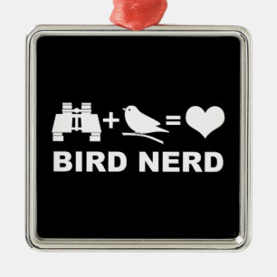 Ornamento De Metal Cor do costume do Birder de Birdwatcher do nerd do