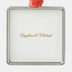 Ornamento De Metal Cor Dourada Elegante Profissional de Caligrafia