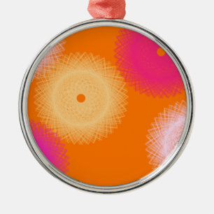 Ornamento De Metal cor laranja e rosa pop