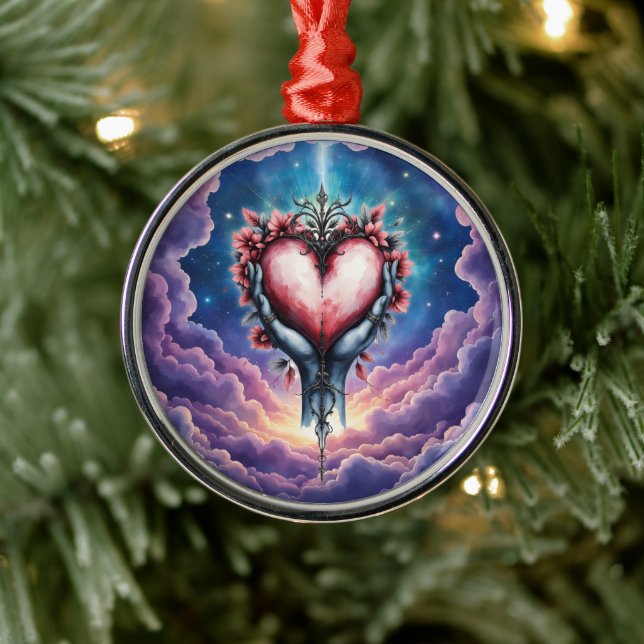 Ornamento De Metal Coração da Magia Silenciosa (Árvore)