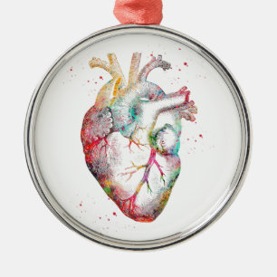 Ornamento De Metal Coração Humano
