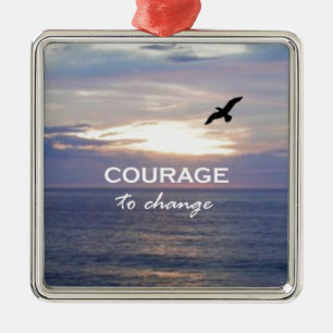 Ornamento De Metal Coragem mudar