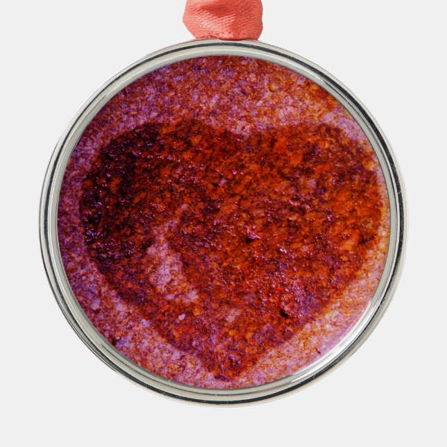 Ornamento De Metal coral rosa (Frente)