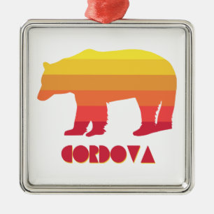 Ornamento De Metal Cordova Alaska Rainbow Bear