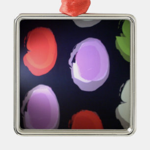 Ornamento De Metal Cores da minha vida Grande Polkadot.JPG