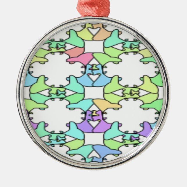 ORNAMENTO DE METAL CORES DE PASTEL (Frente)