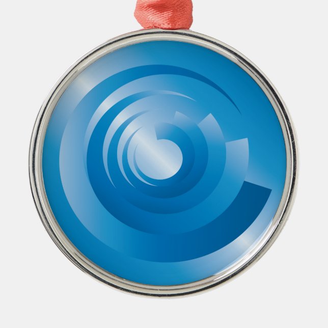 Ornamento De Metal cores do céu girando (Frente)