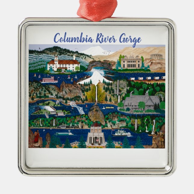 Ornamento De Metal Corge do Rio Columbia (Frente)