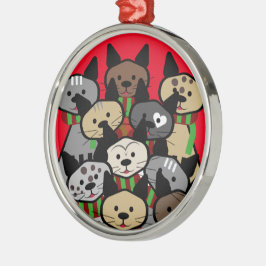 Ornamento De Metal Coro de Gatos de Natal