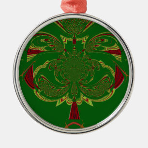 Ornamento De Metal Coroa Verde