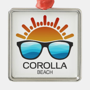 Ornamento De Metal Corolla Beach North Carolina