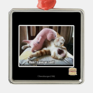 Ornamento De Metal Corra! Salve-nos!