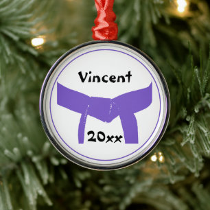 Ornamento De Metal Correia do roxo das artes marciais