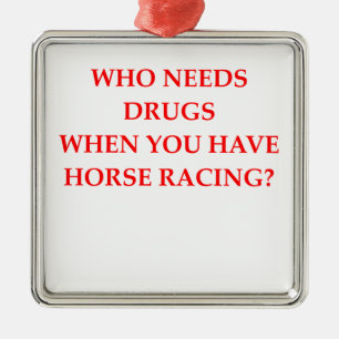 Ornamento De Metal corrida de cavalos