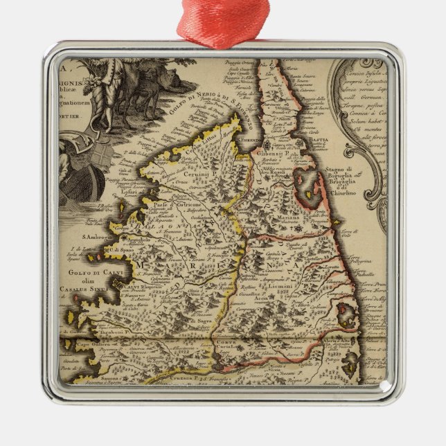 Ornamento De Metal Córsega (Frente)