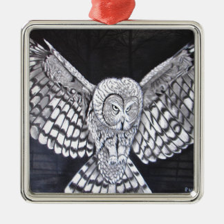 Ornamento De Metal Coruja da caça
