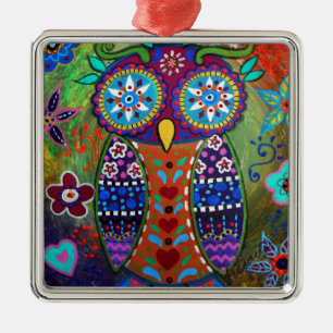 Ornamento De Metal coruja irrisório