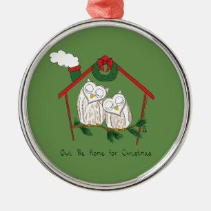 Ornamento De Metal Coruja Natal Cute Kids