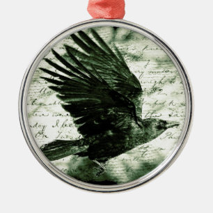 Ornamento De Metal Corvo 9