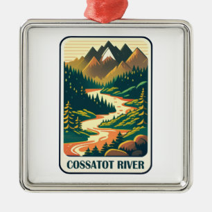 Ornamento De Metal Cossatot River Arkansas Colors