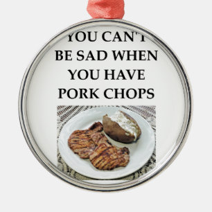 Ornamento De Metal costeletas de carne de porco