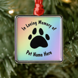 Ornamento De Metal Cotovelo Memorial Pet Personalizado