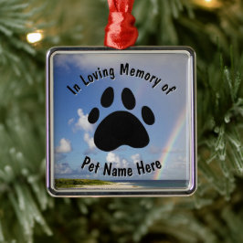 Ornamento De Metal Cotovelo Memorial Pet Personalizado