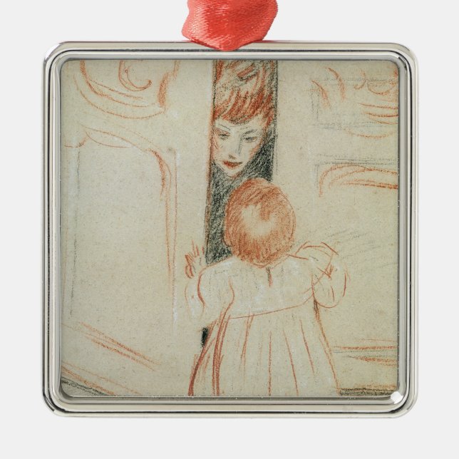 Ornamento De Metal Couro cru - e - busca (Frente)