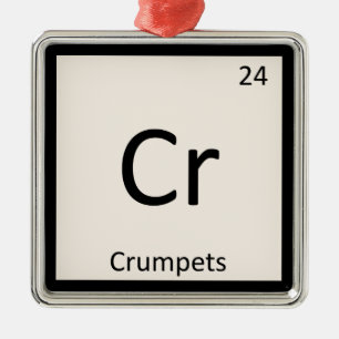 Ornamento De Metal Cr - Crumpets Química Símbolo de Mesa Periódico