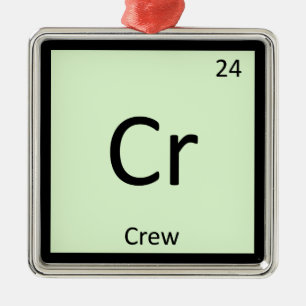 Ornamento De Metal Cr - Equipe Esportes Química Símbolo da Tabela Per