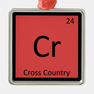 Ornamento De Metal Cr - Esportes de Cross Country Tabela Periódica de