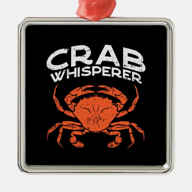Ornamento De Metal Crab Whisperer Vintage (Frente)