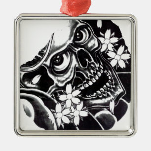 Ornamento De Metal Crânio de tatuagem