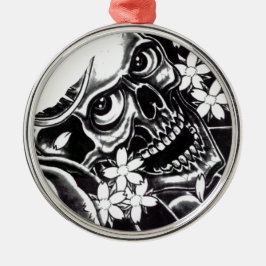 Ornamento De Metal Crânio de tatuagem
