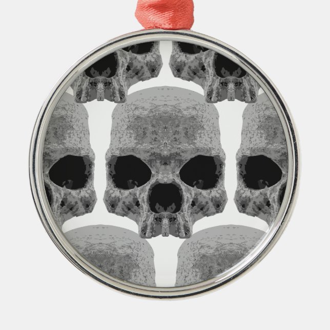 Ornamento De Metal crânios de gótico (Frente)