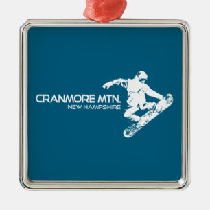 Ornamento De Metal Cranmore Mountain Resort New Hampshire Snowboarder