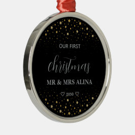 Ornamento De Metal Create Your Own Our First Christmas Married