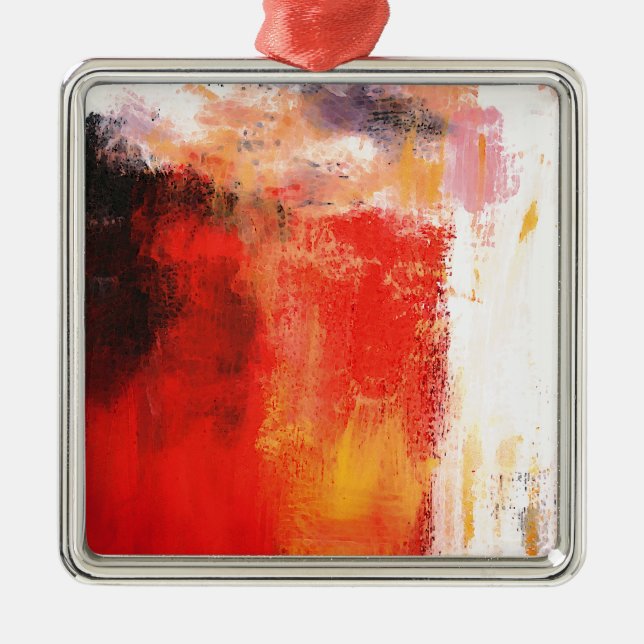 Ornamento De Metal Creative Red Abstrato (Frente)