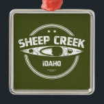 Ornamento De Metal Creek Selvagem E Cênico Rio Idaho Kayaking<br><div class="desc">O riacho de ovelha em Idaho flui através de uma lona extremamente estreita e bobinada com paredes verticais estreitas. Os grandes fluxos de água estão na primavera e fornecem água branca para as embarcações mais experientes.</div>
