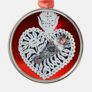 Ornamento De Metal Criança Jesus,Antiguamente Esculpindo Papel Card