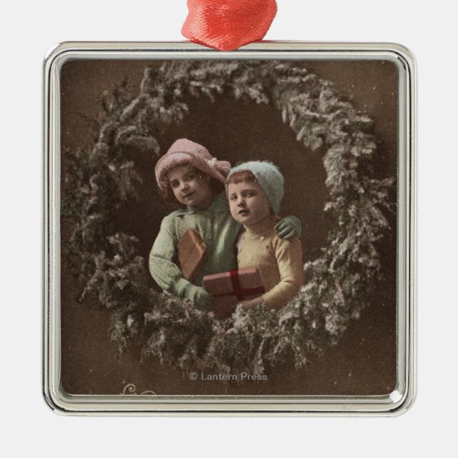 Ornamento De Metal Crianças em Armclasp (Frente)