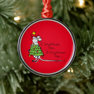 Ornamento De Metal Crianças Engraçadas da Árvore de Natal do Rato